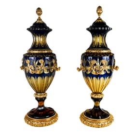 Pair of Continental Neoclassical-Style Urns