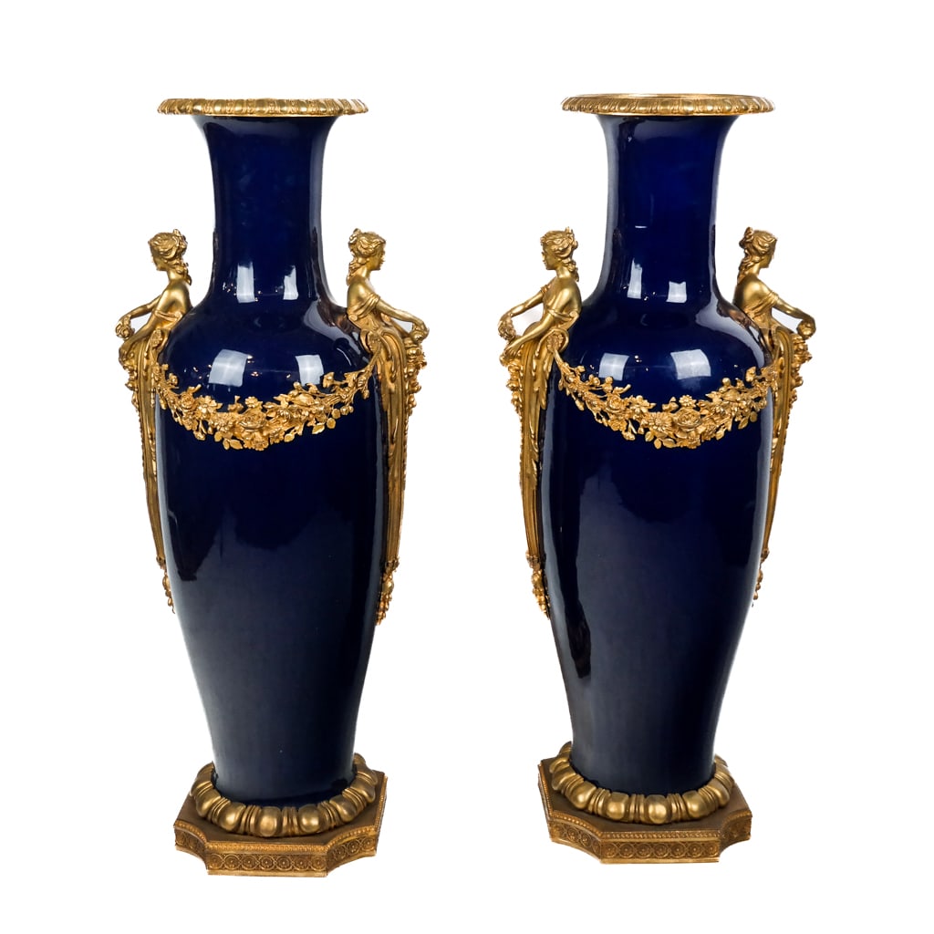 Monumental Pair of Louis XVI-Style Vases (1 of 13)