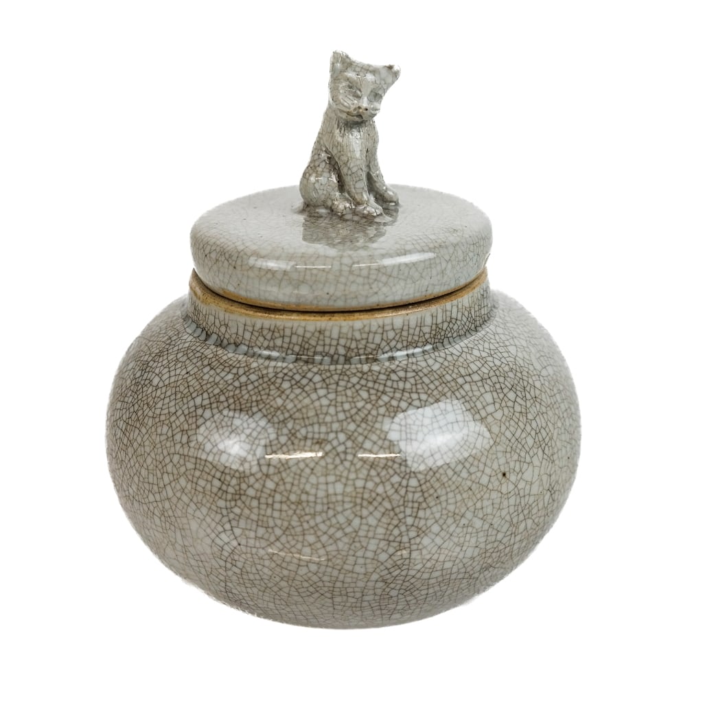 Chinese Beige Crackle-Glazed Jar (1 of 8)
