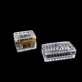 Two Fine Crystal Trinket Boxes
