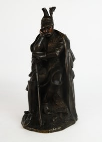 Patinated Bronze Sculpture of a Man