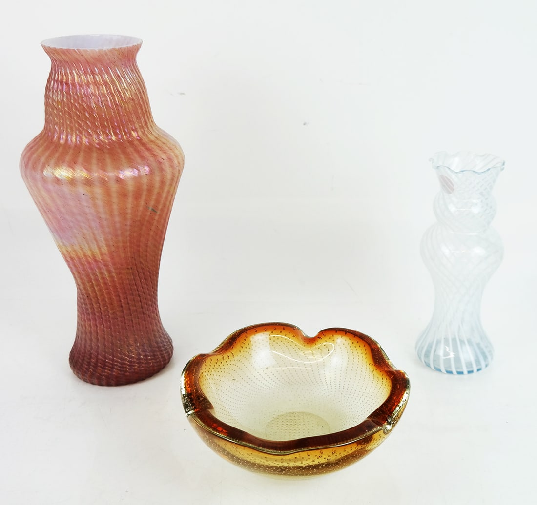 Three Art Glass Vessels (1 of 9)