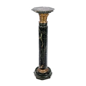Neoclassical-Style Gilt Bronze-Mounted Pedestal