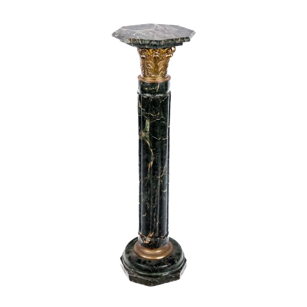 Neoclassical-Style Gilt Bronze-Mounted Pedestal (1 of 7)