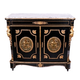 Napoleon III-Style Bronze-Mounted Cabinet