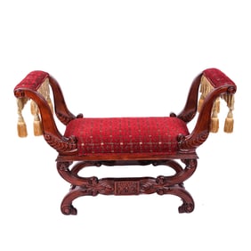 Classical-Style Upholstered Window Bench