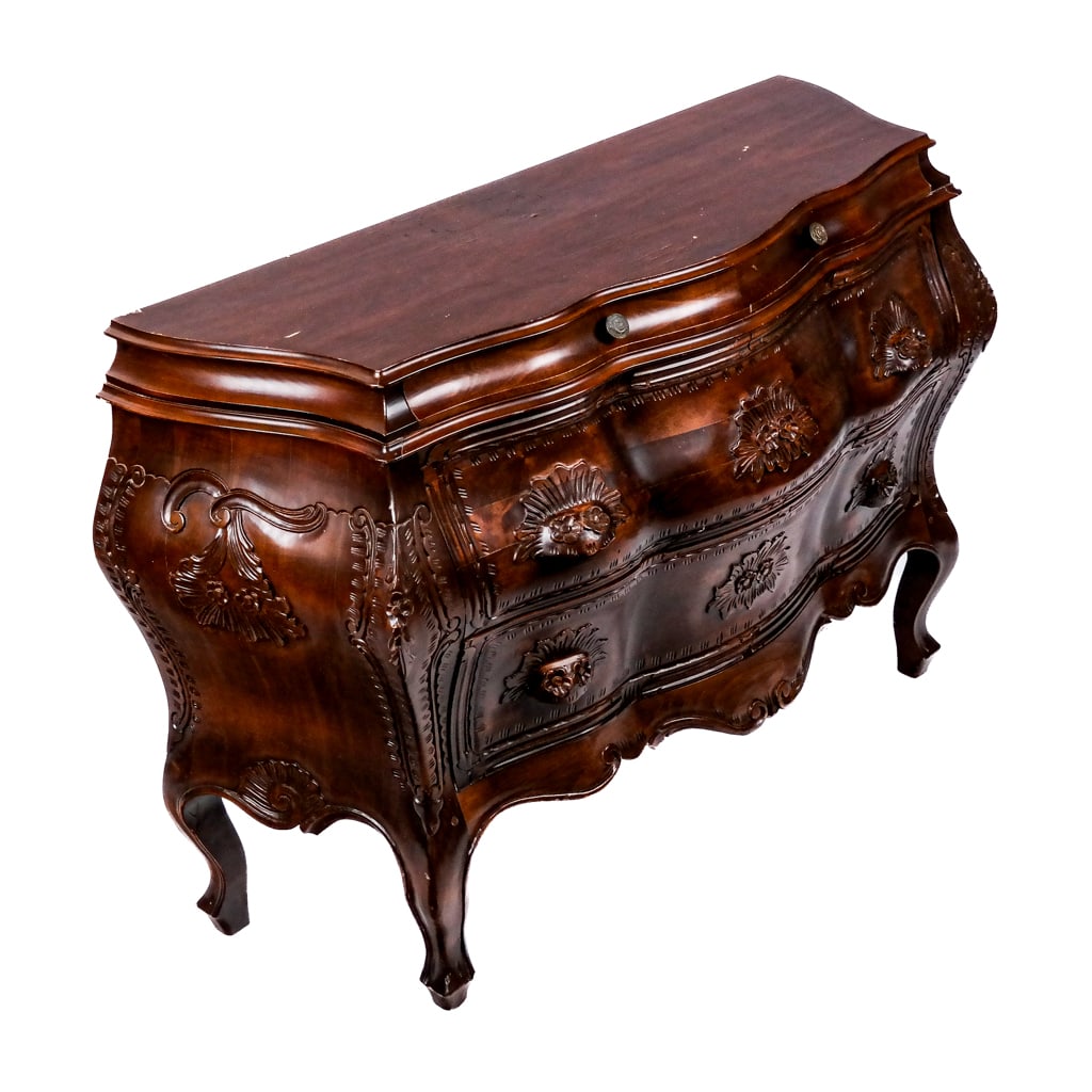 Carved Rococo-Style 4-Drawer Commode (1 of 7)