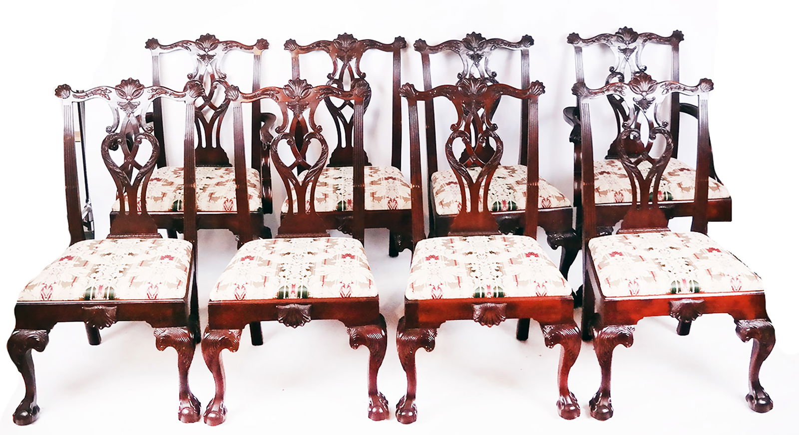 8 Georgian-Style Mahogany Dining Chairs (1 of 12)