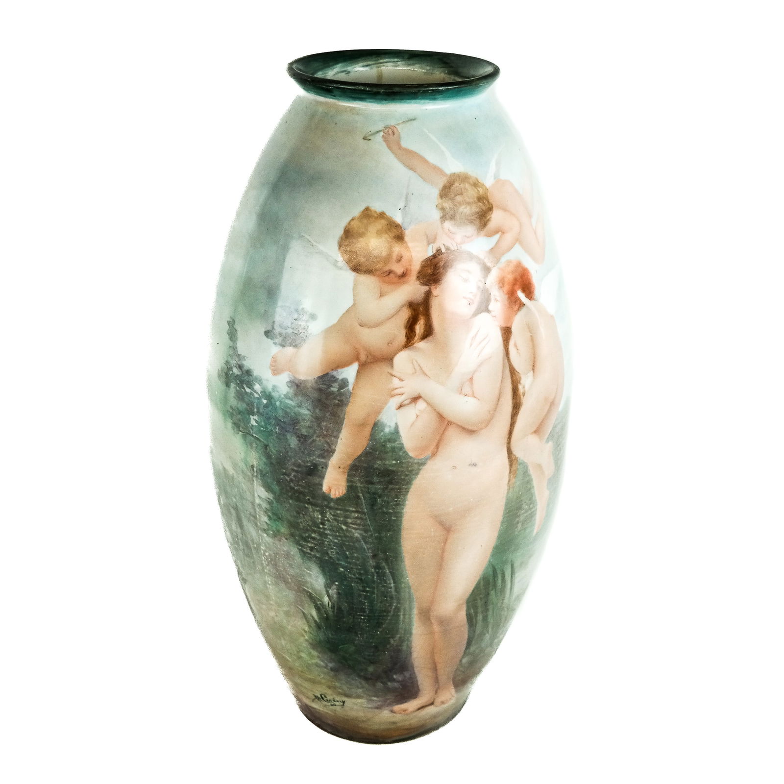 Belle Epoque Decorated Porcelain Vase (1 of 10)