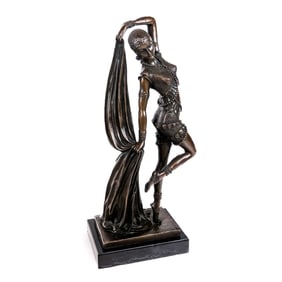 Art Deco-Style Bronze Model of a Dancer