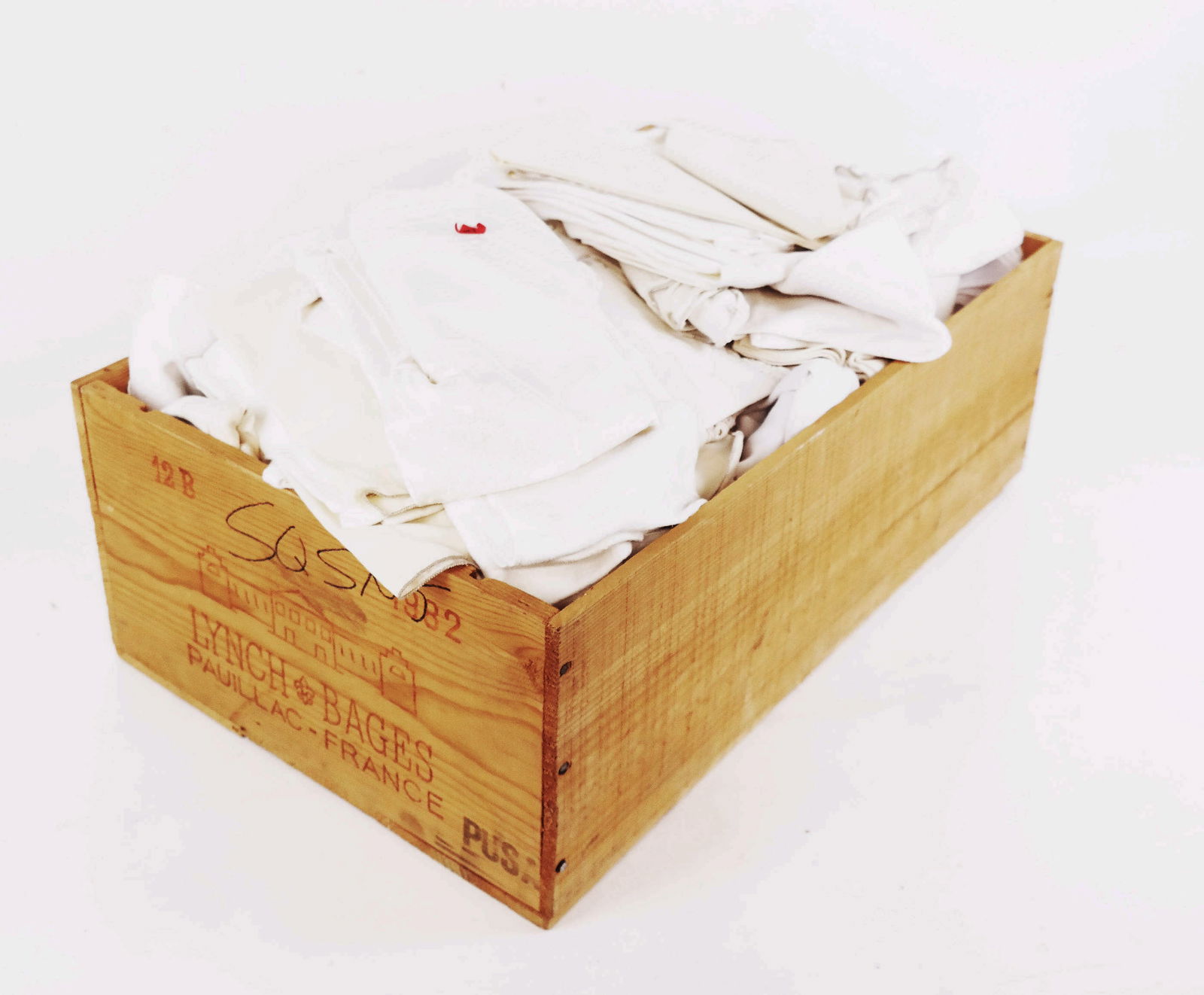 Assembled Group of Vintage Linens: Assembled group of vintage linens, aprox 70 items, including 1 embroidered table cloth with colorful flowers, 1 tablecloth with eyelet lace details and 8 matching napkins, together with 8 partial sets