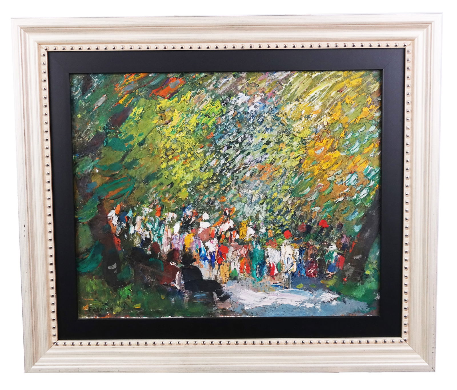 Figures and Park Scene - Acrylic Painting (1 of 9)