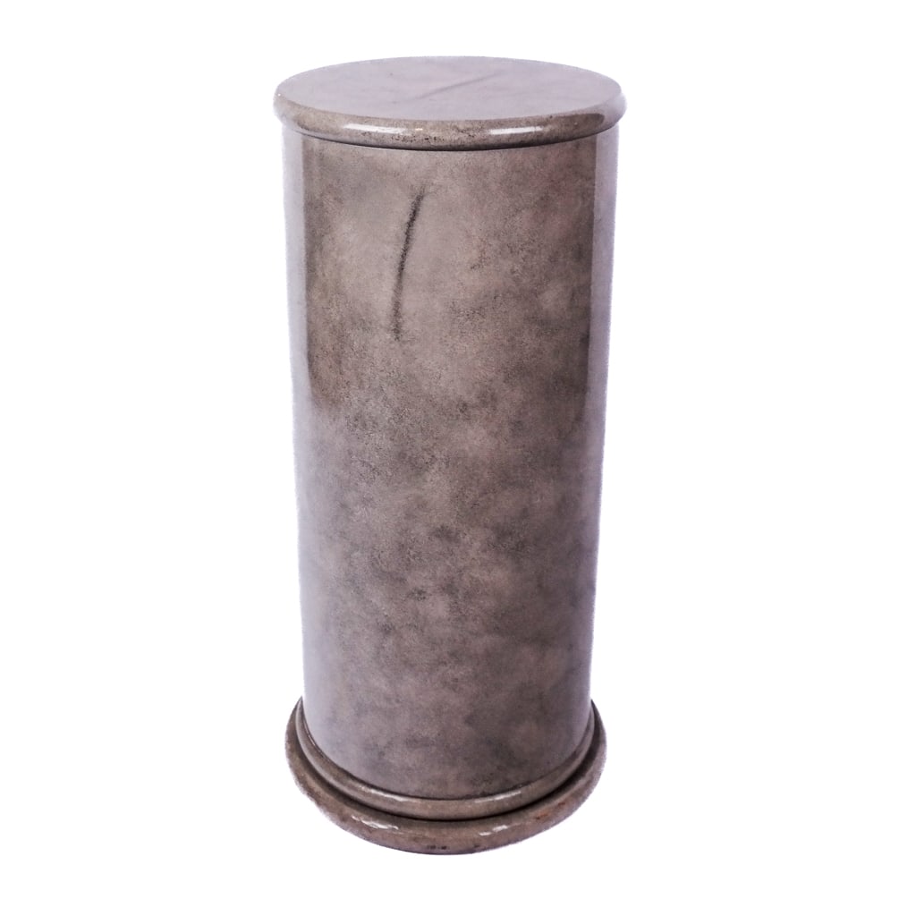 Modern Grey Faux Marble Pedestal (1 of 6)