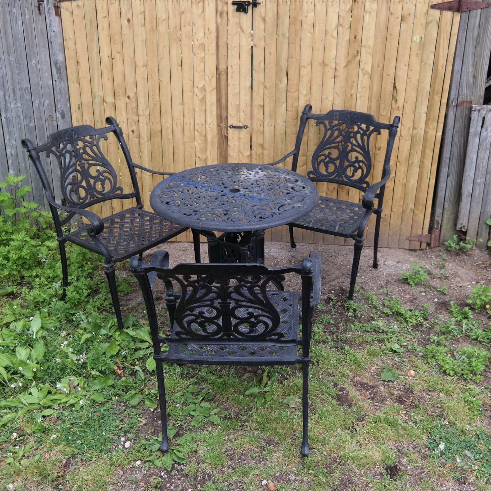 Four-Piece Outdoor Aluminum Bistro Set (1 of 13)