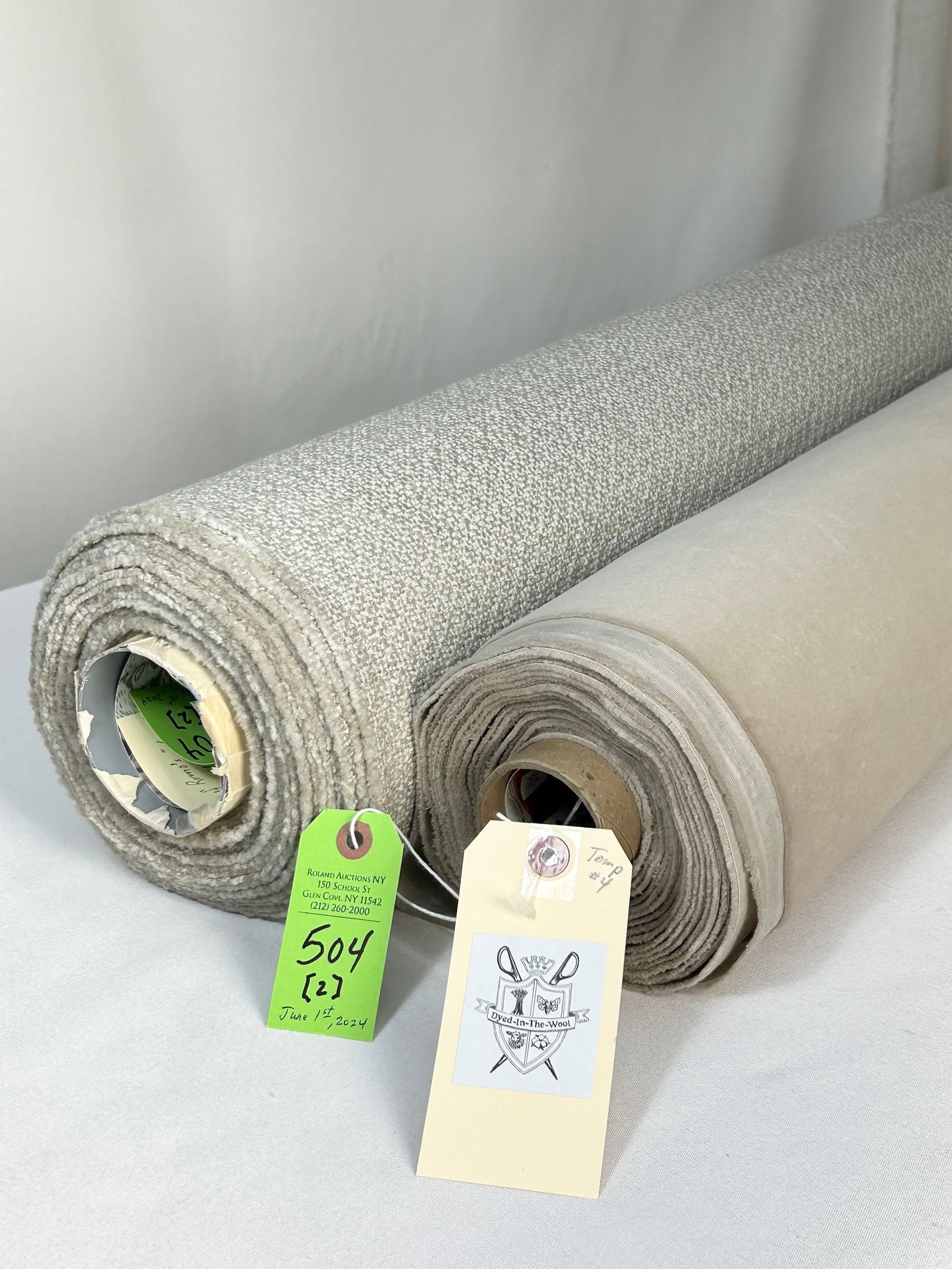 Romo Texture and Fret Beige Velvet Fabrics (1 of 6)