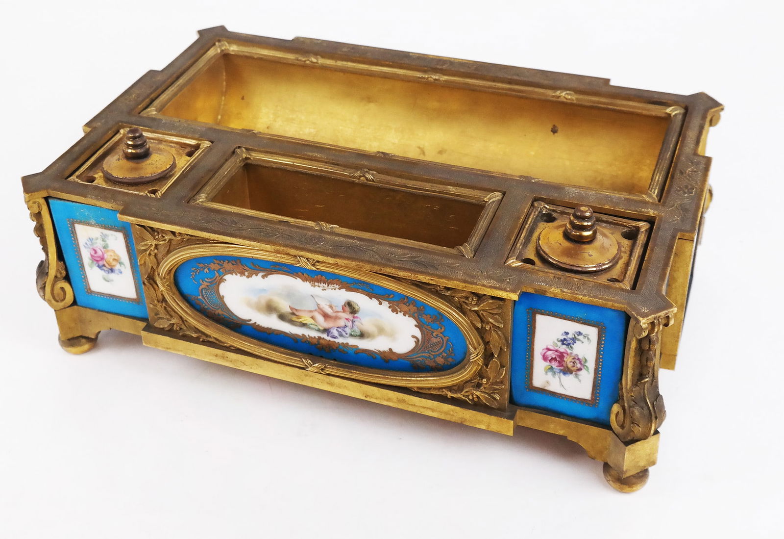 Sevres Porcelain-Mounted Ink Stand (1 of 10)