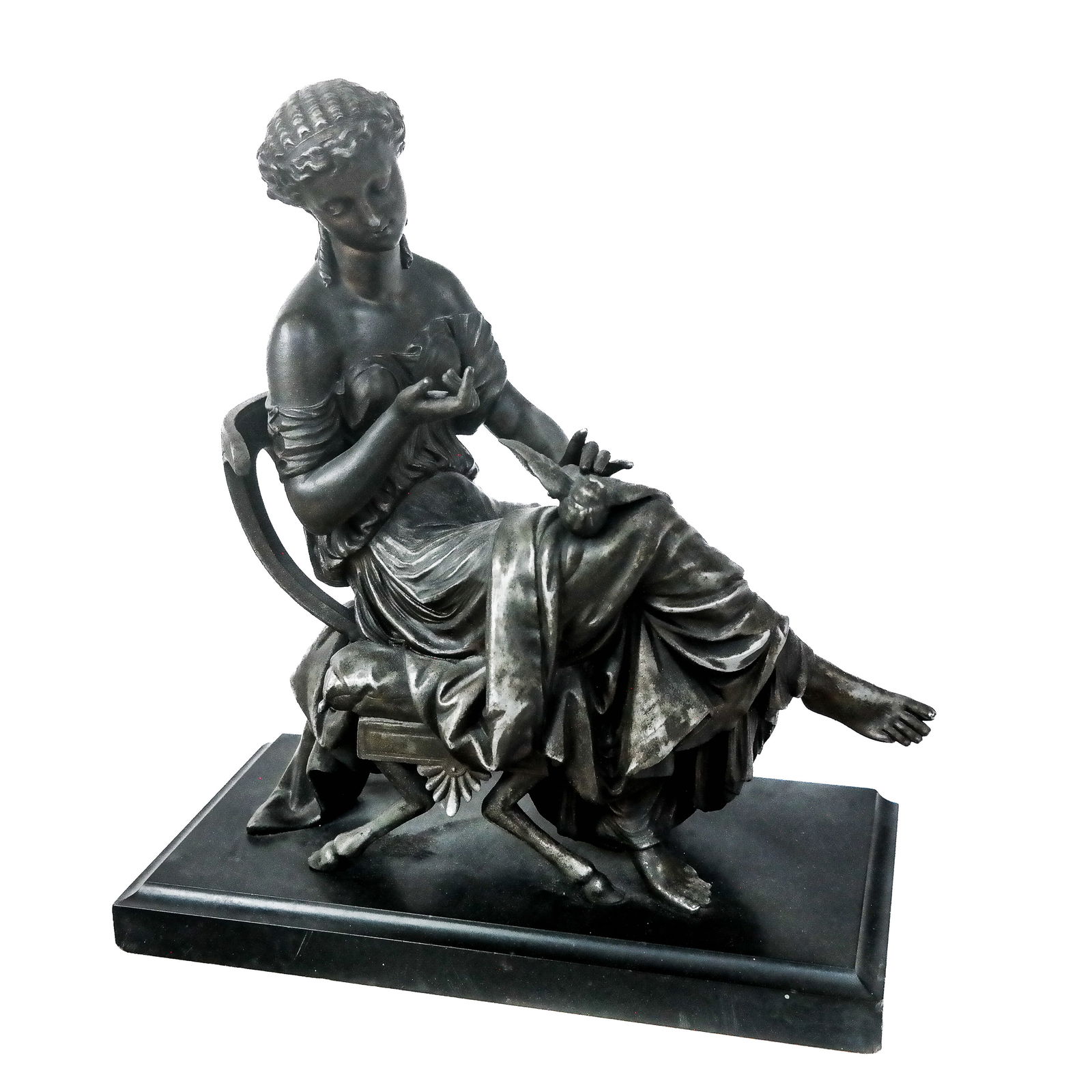 Classical Sculpture of a Seated Woman (1 of 8)