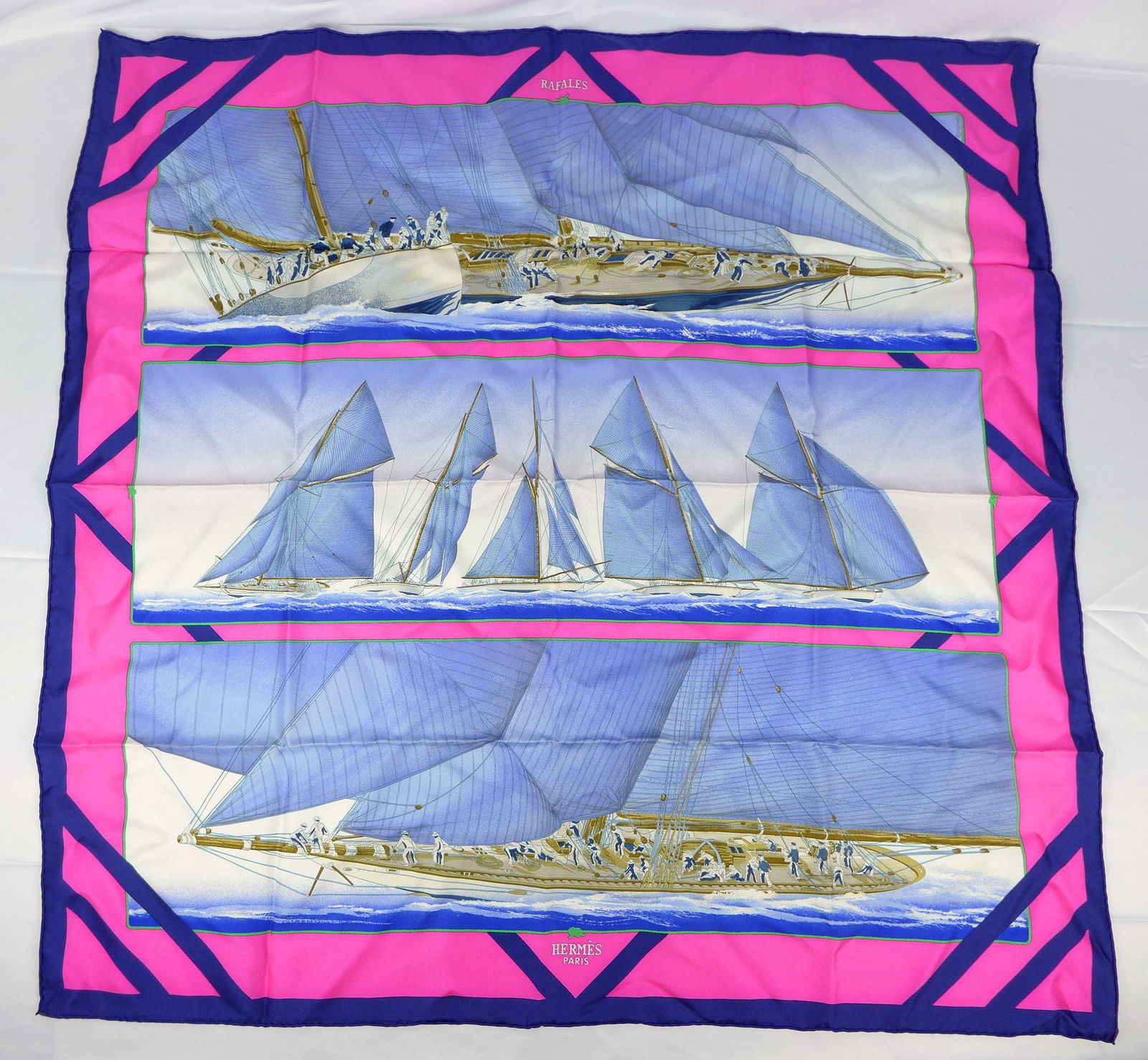 Vintage Hermes Paris Silk Scarf "Rafales" with box (1 of 11)