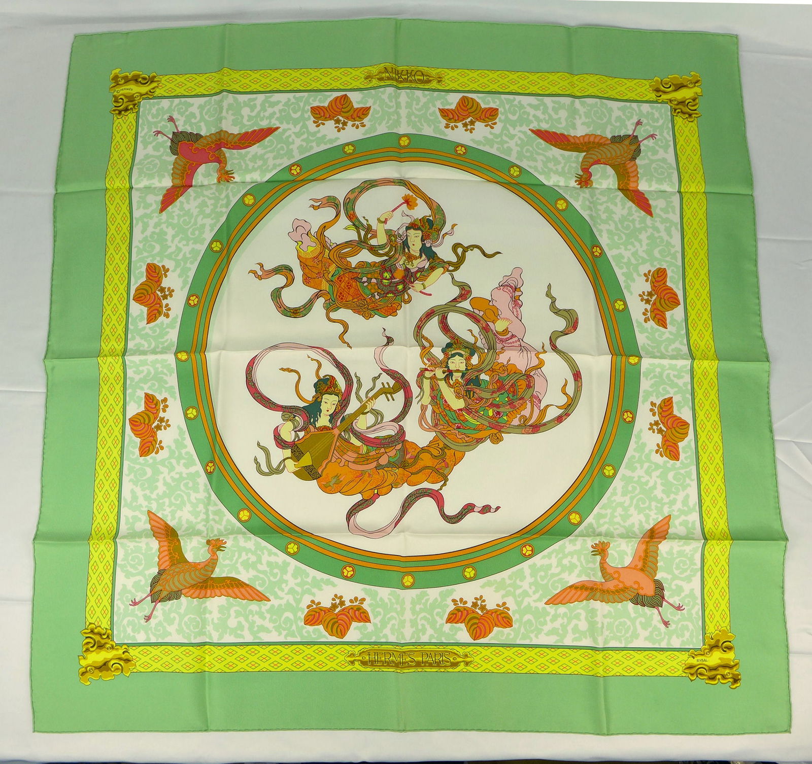 Vintage Hermes Paris Silk Scarf "NIKKO" with box (1 of 10)