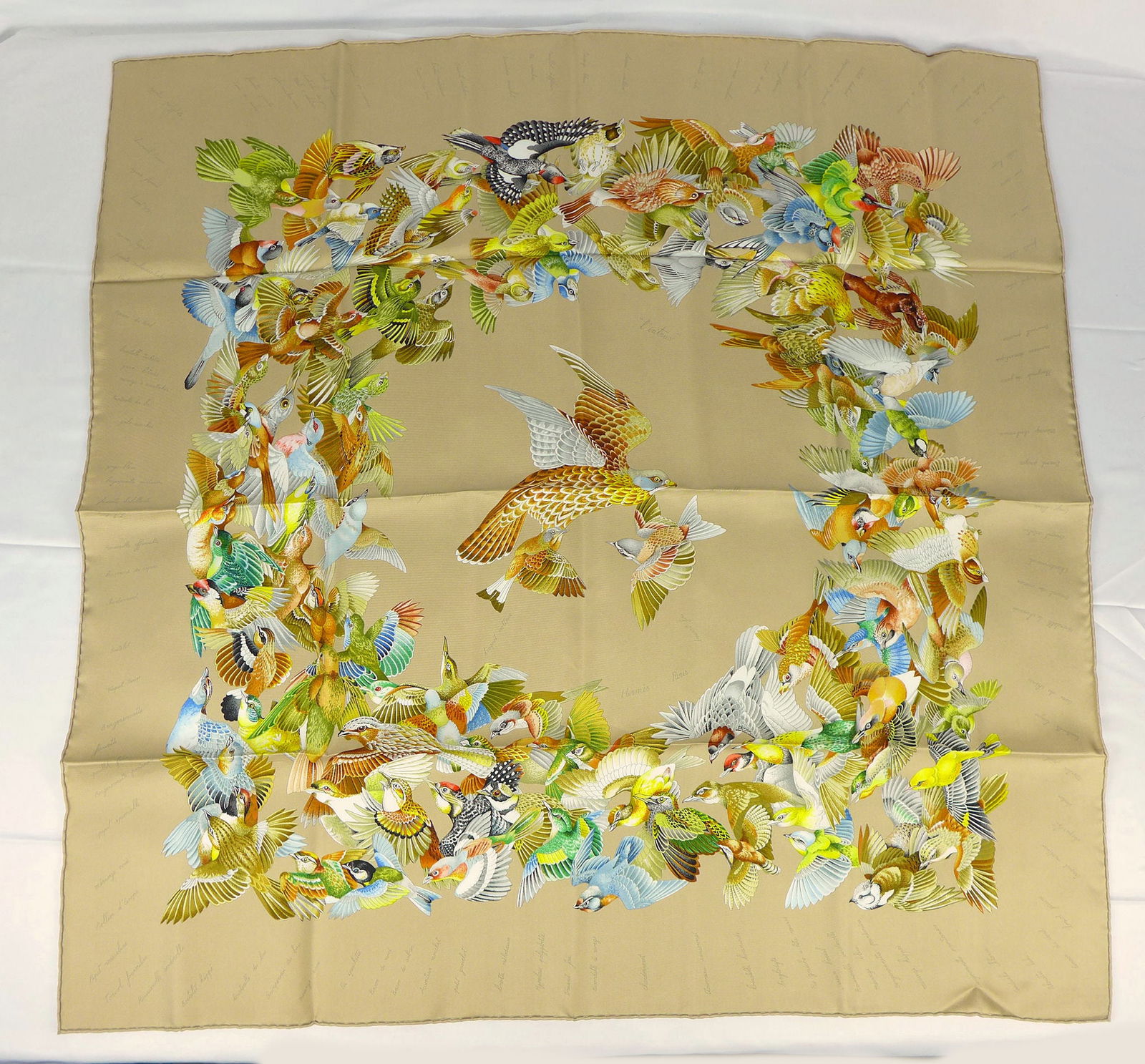 Vintage Hermes Paris Silk Scarf "L'intrus" with box (1 of 9)