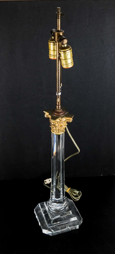 Mid-Century Modern Bronze & Glass Lamp (1 of 9)