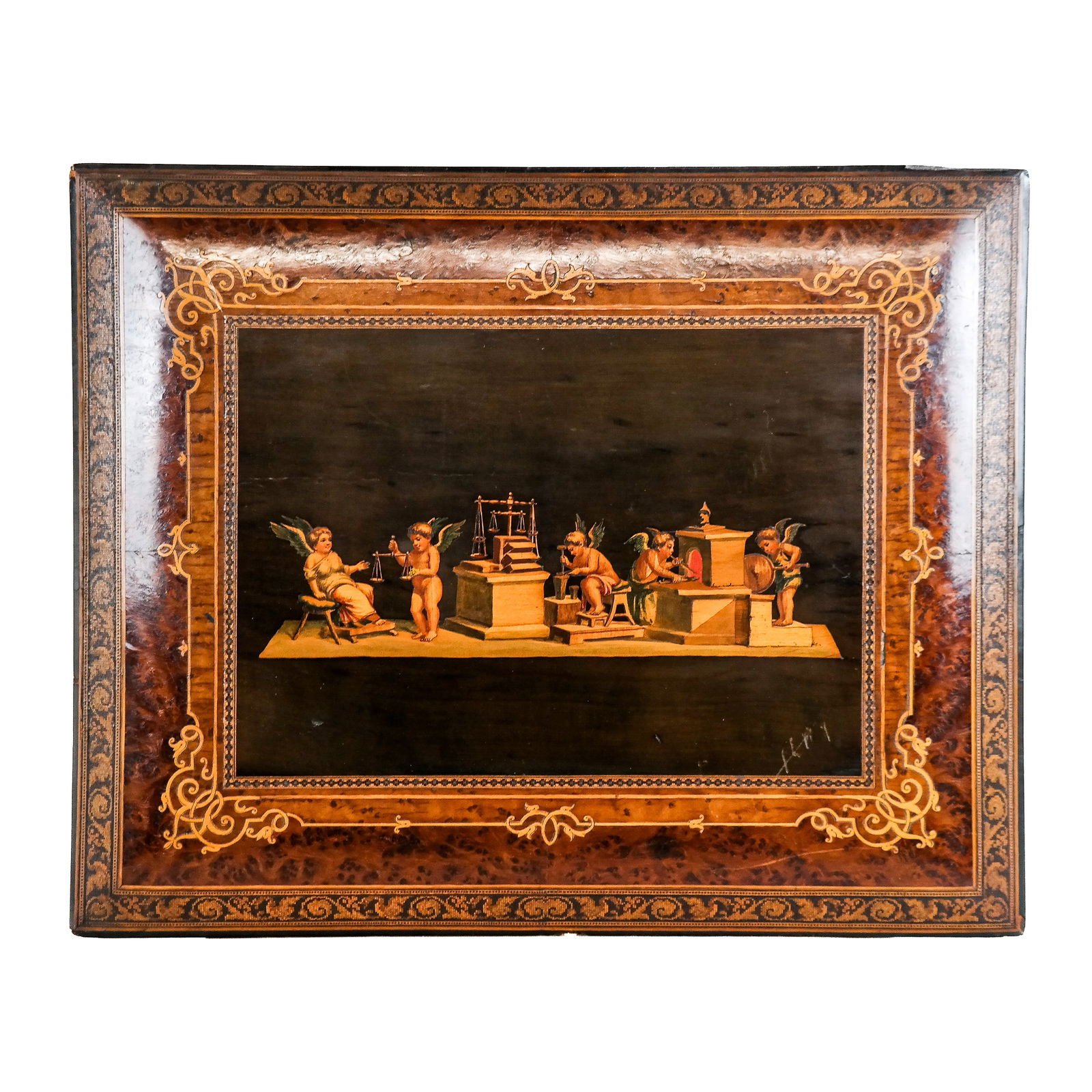 Victorian English Inlaid Wood Panel (1 of 8)