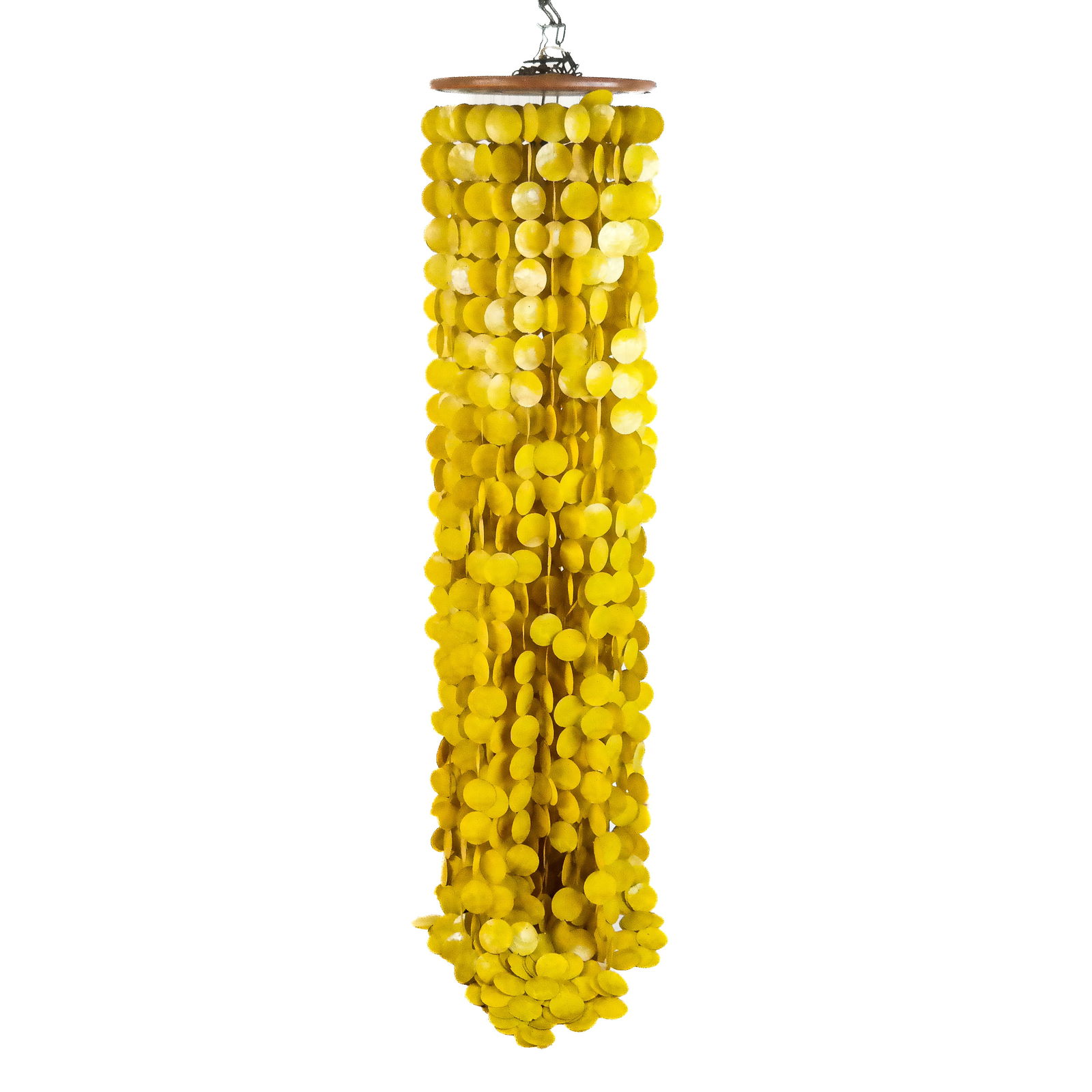 Modern Yellow Disk Chandelier (1 of 9)