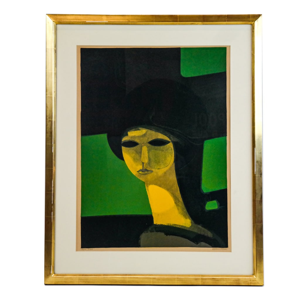 Andre MINAUX: Bust of Woman - Lithograph (1 of 5)