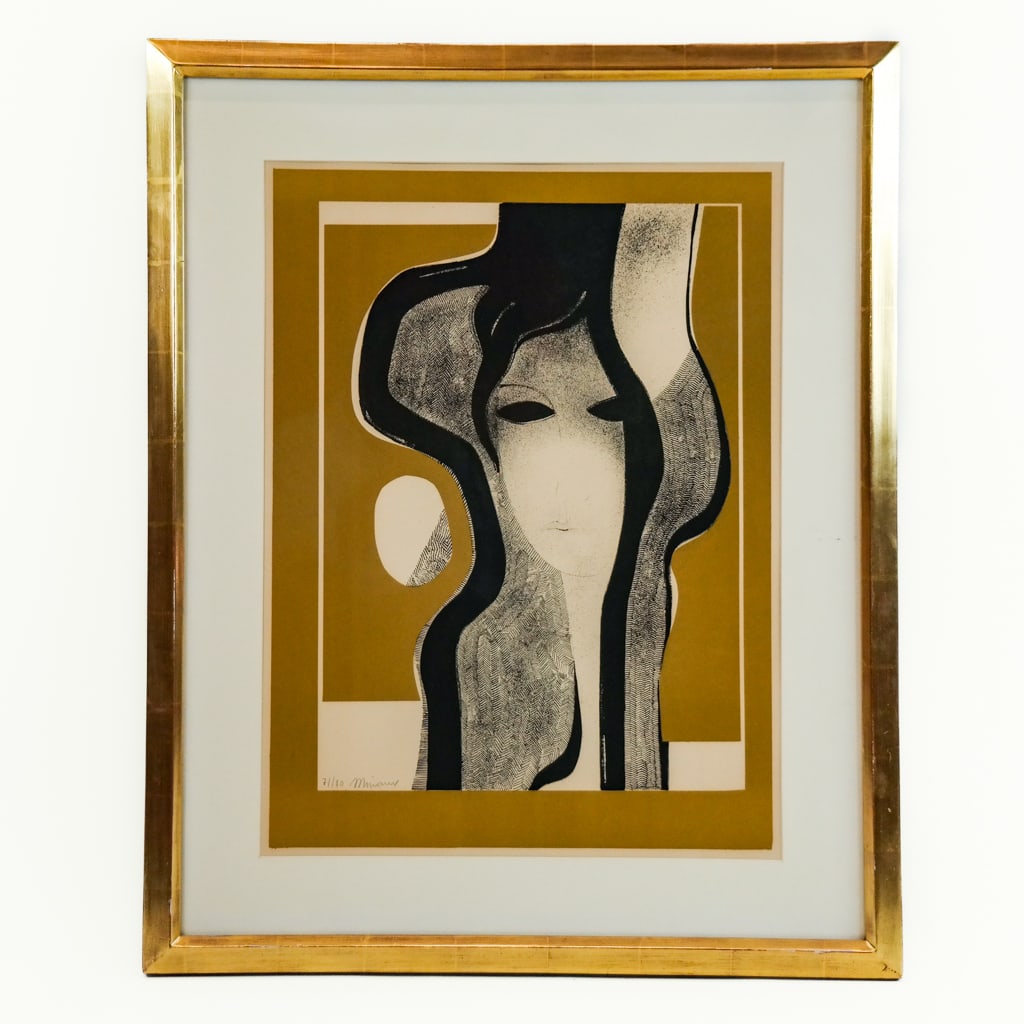 Andre MINAUX: Bust of Woman - Lithograph (1 of 4)