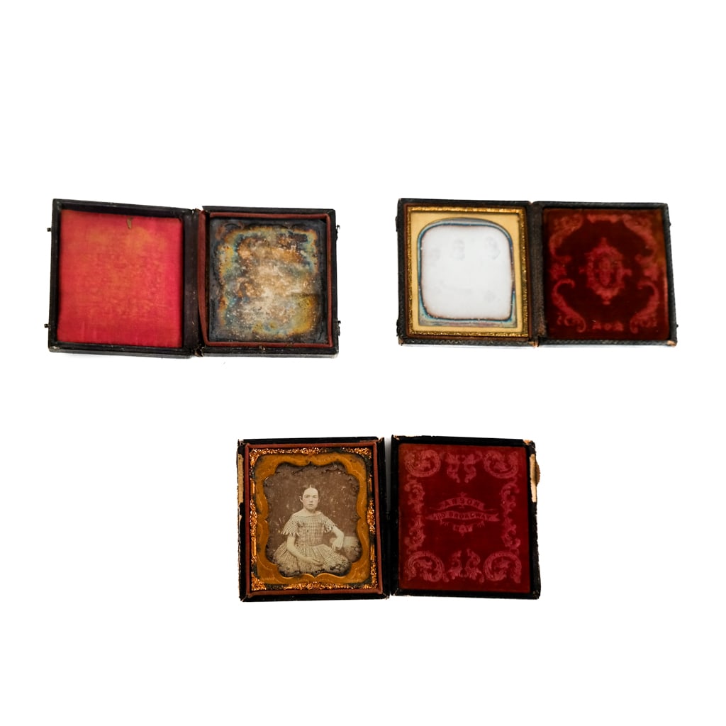 Three Antique Daguerreotype Photographs (1 of 7)