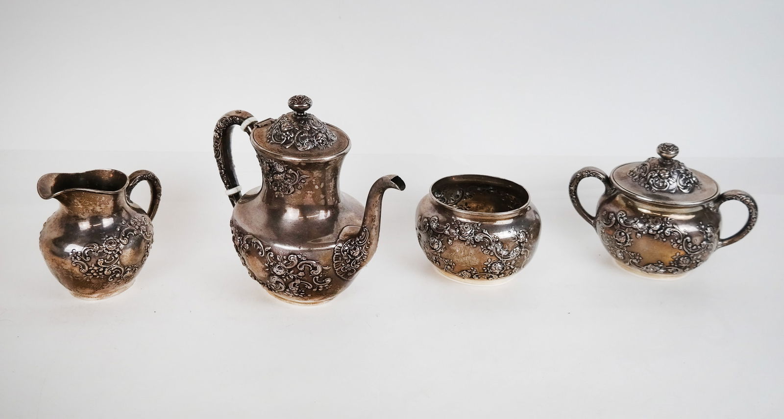 4-Pc. Gorham Sterling Silver Tea Set (1 of 14)