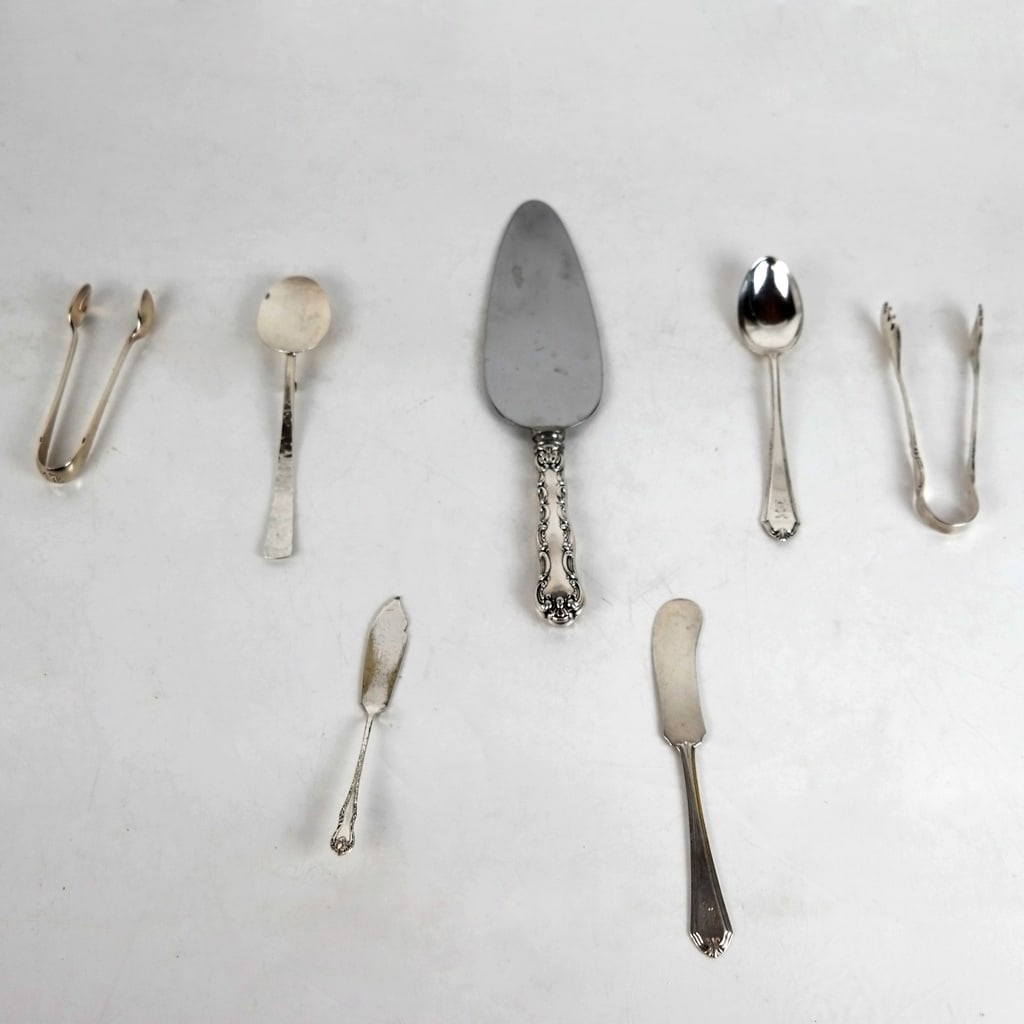 7 Pieces Sterling and Silver Plate Flatware (1 of 11)