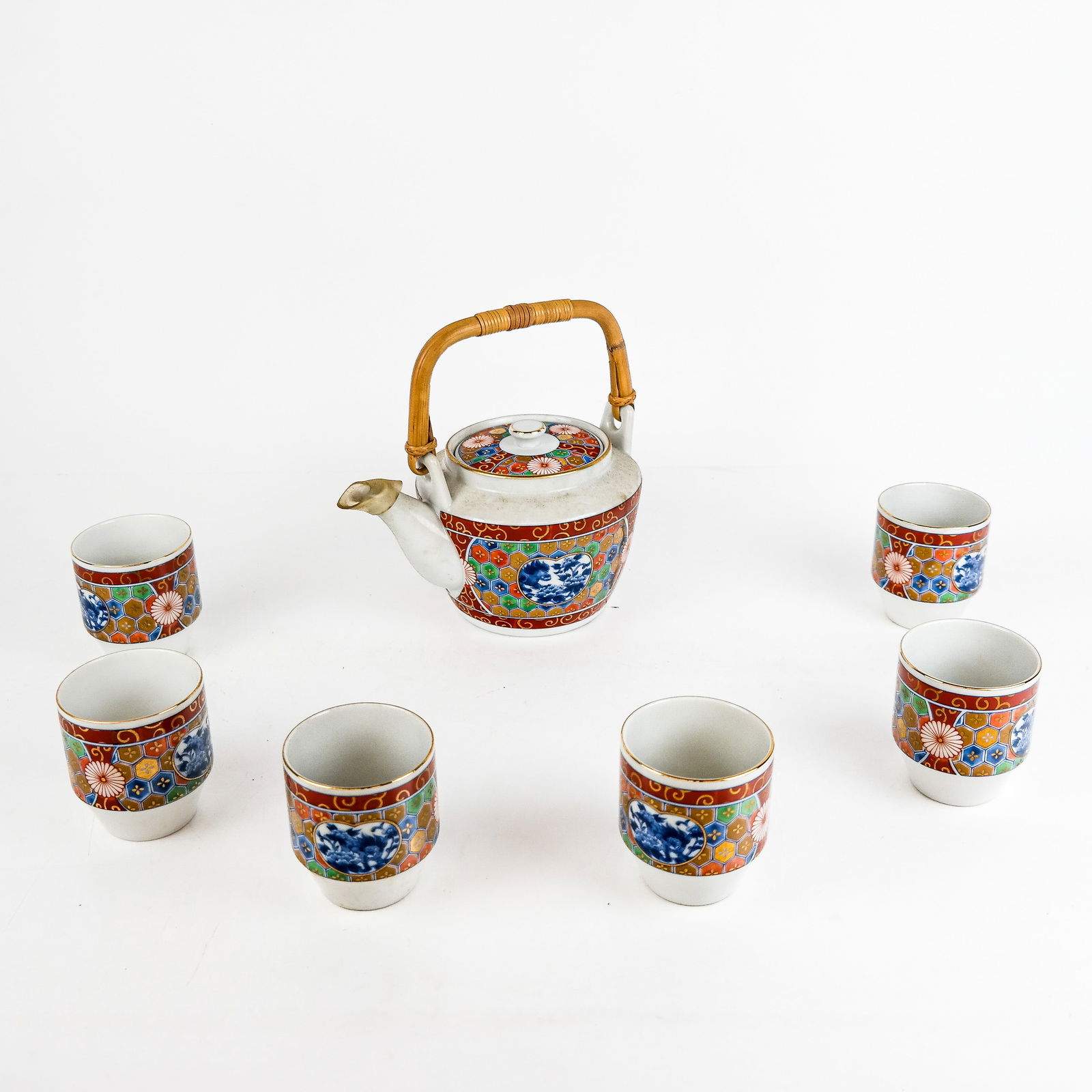 Japanese Miyako Imari Porcelain Tea Set (1 of 7)
