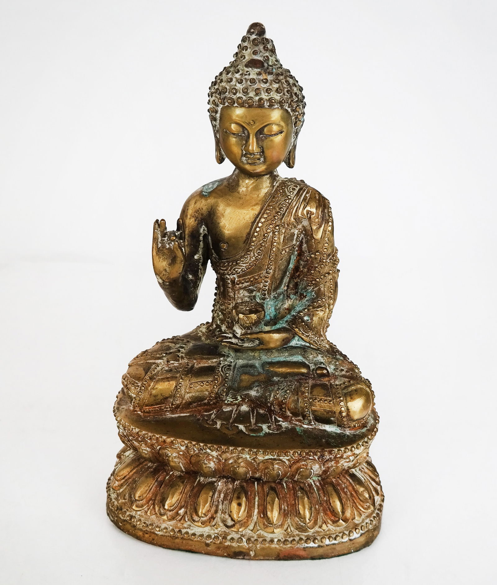Brass Figure of a Seated Buddha (1 of 7)