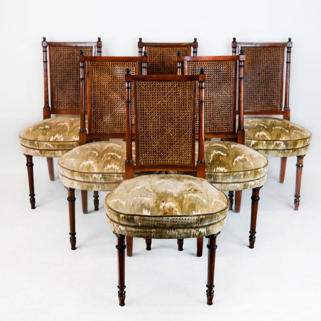 Set of Regency-Style Caned Dining Chairs (10) (1 of 8)
