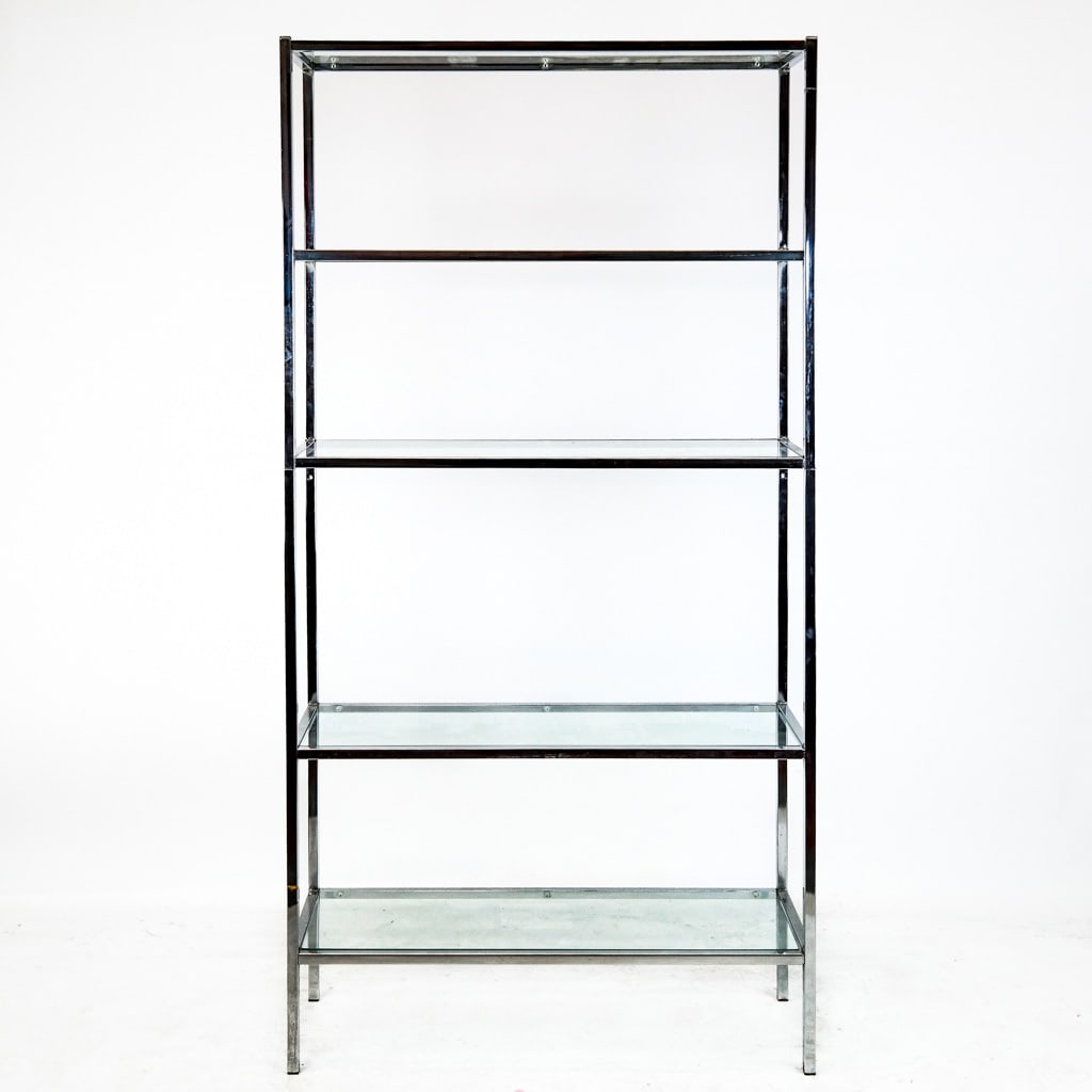 Chrome and Glass Five-Tier Etagere (1 of 3)