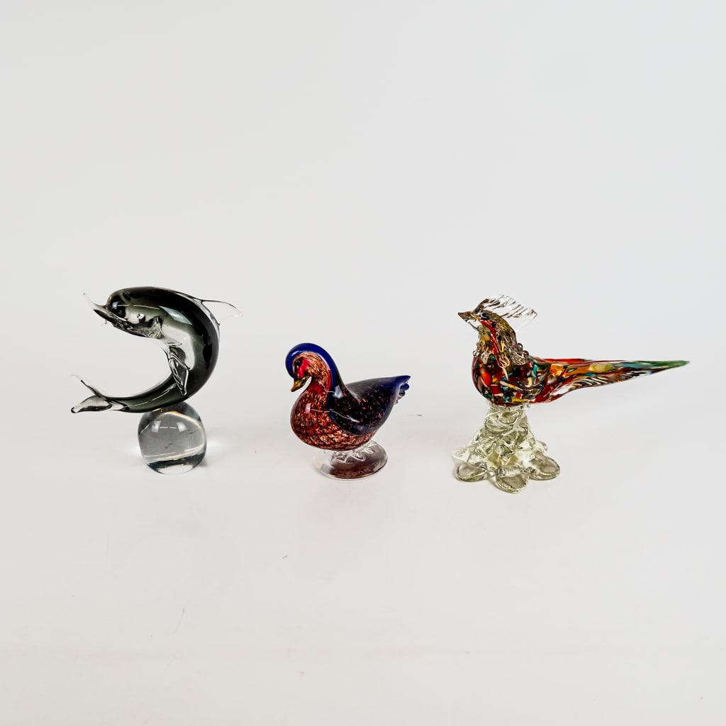 Three Venetian Murano Glass Animals (1 of 13)