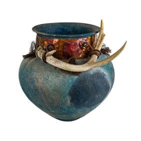 American Southwest Antler Pottery Vessel