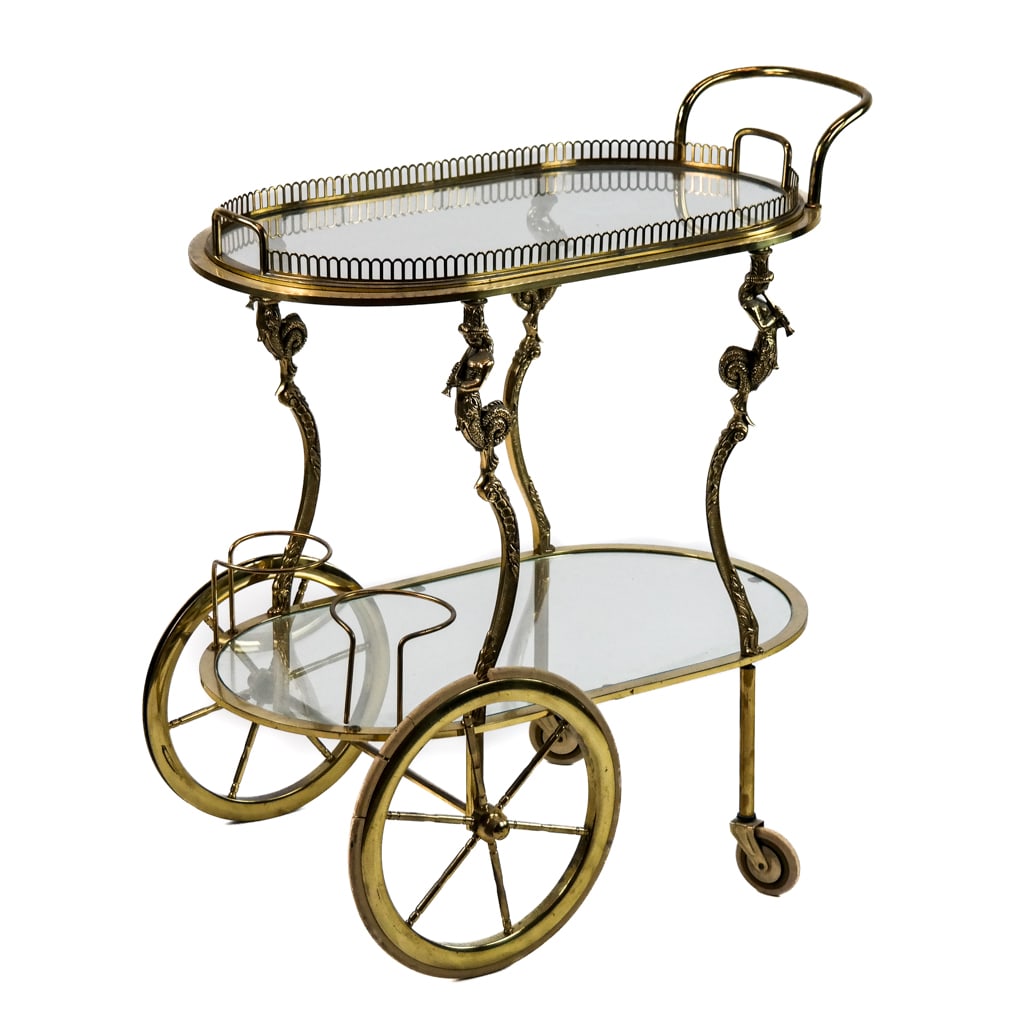 French Mid 20th C. Figural Tea Cart (1 of 6)