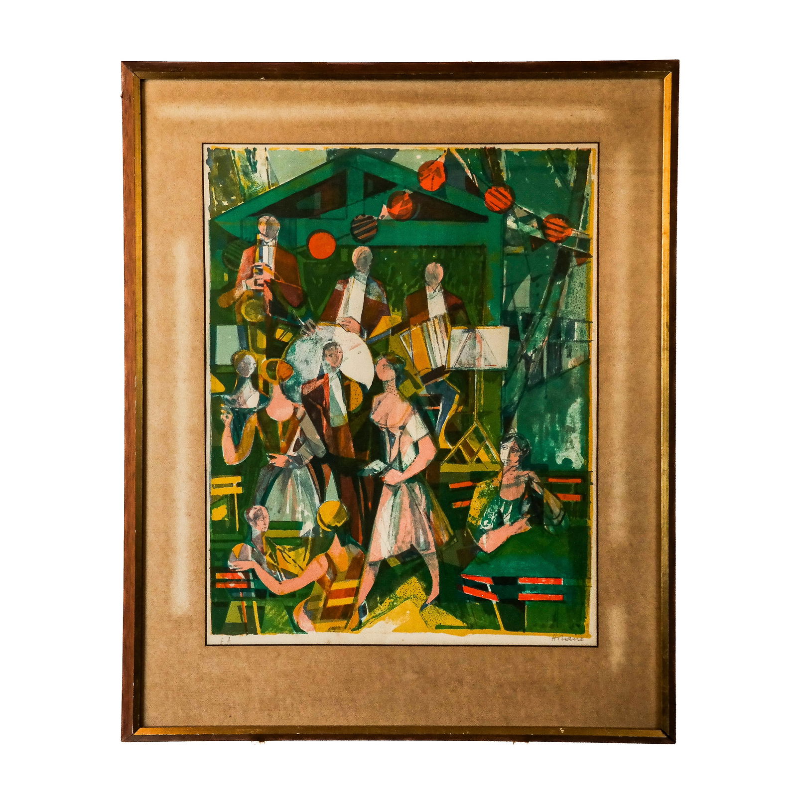 Garden Party & Musicians - Lithograph (1 of 11)