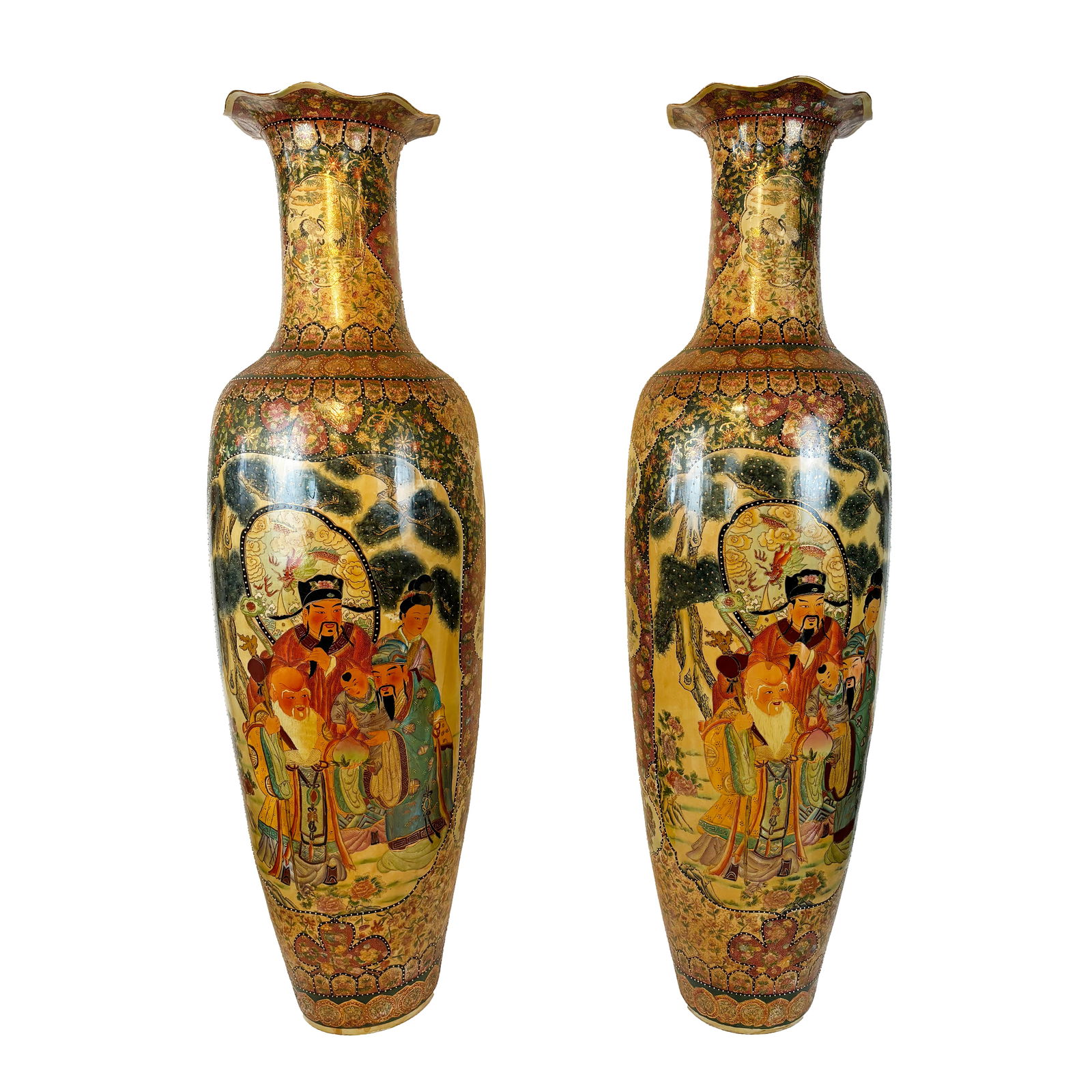Pair of Monumental Chinese Palace Vases (1 of 20)