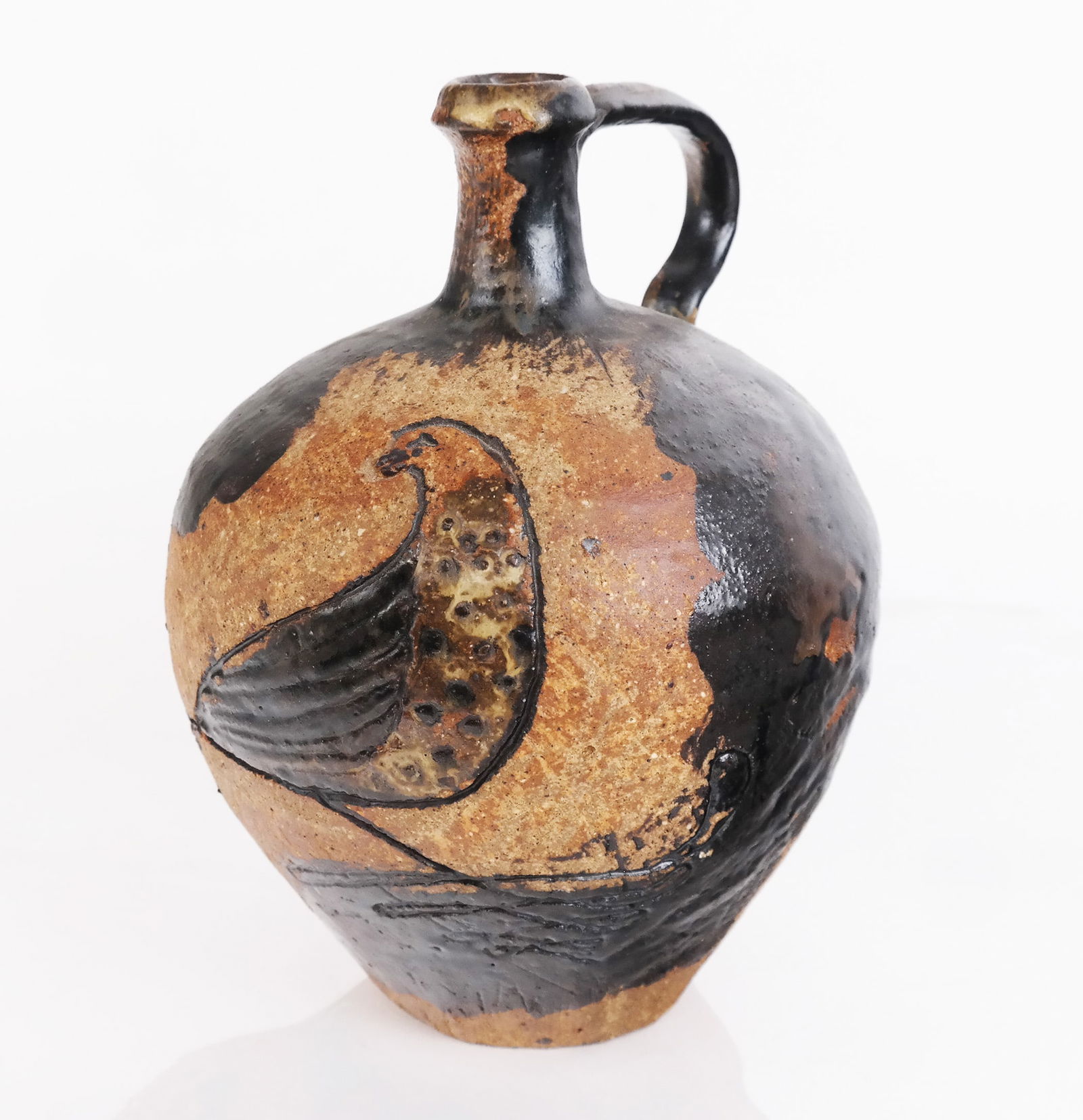 Bird-Design Studio Pottery Jug (1 of 10)