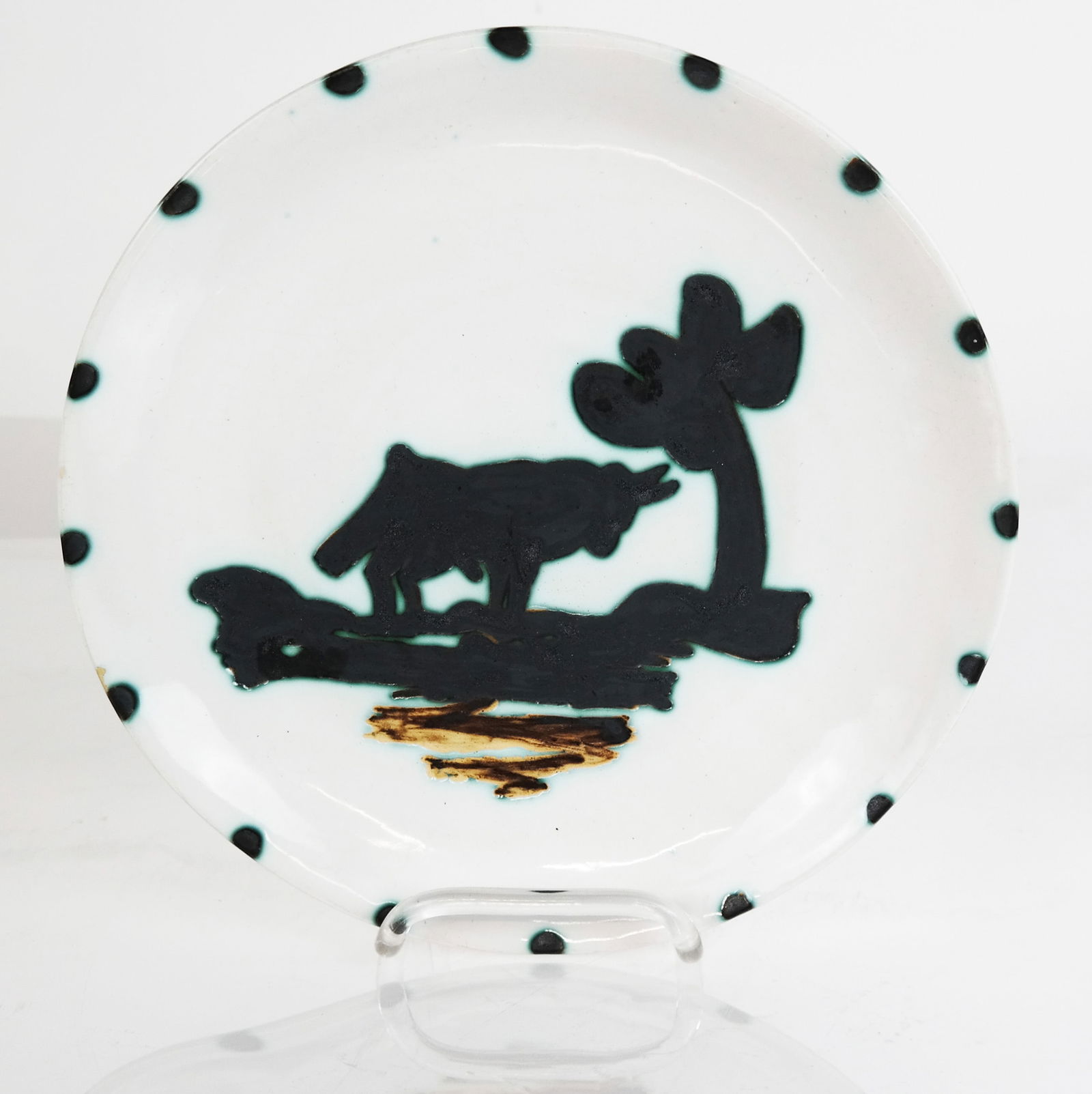 Glazed Decorated Porcelain Plate (1 of 8)