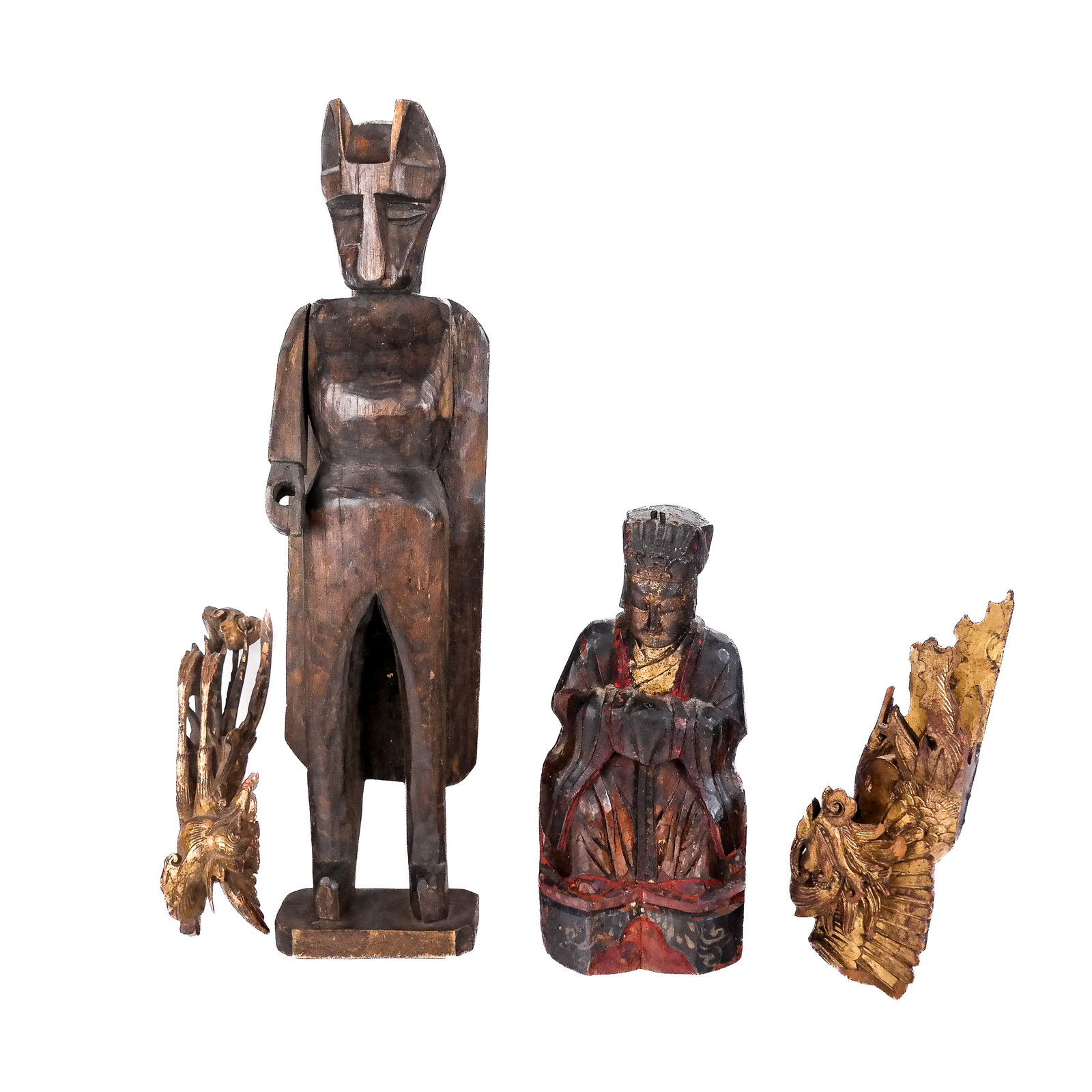 Group of Carved Wood Figures (4) (1 of 12)