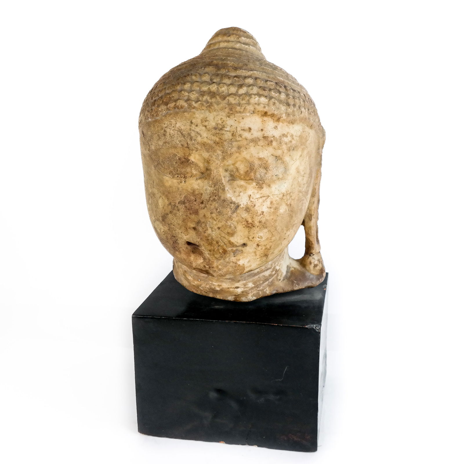 Antiquities: Carved Marble Bust of Buddha (1 of 9)