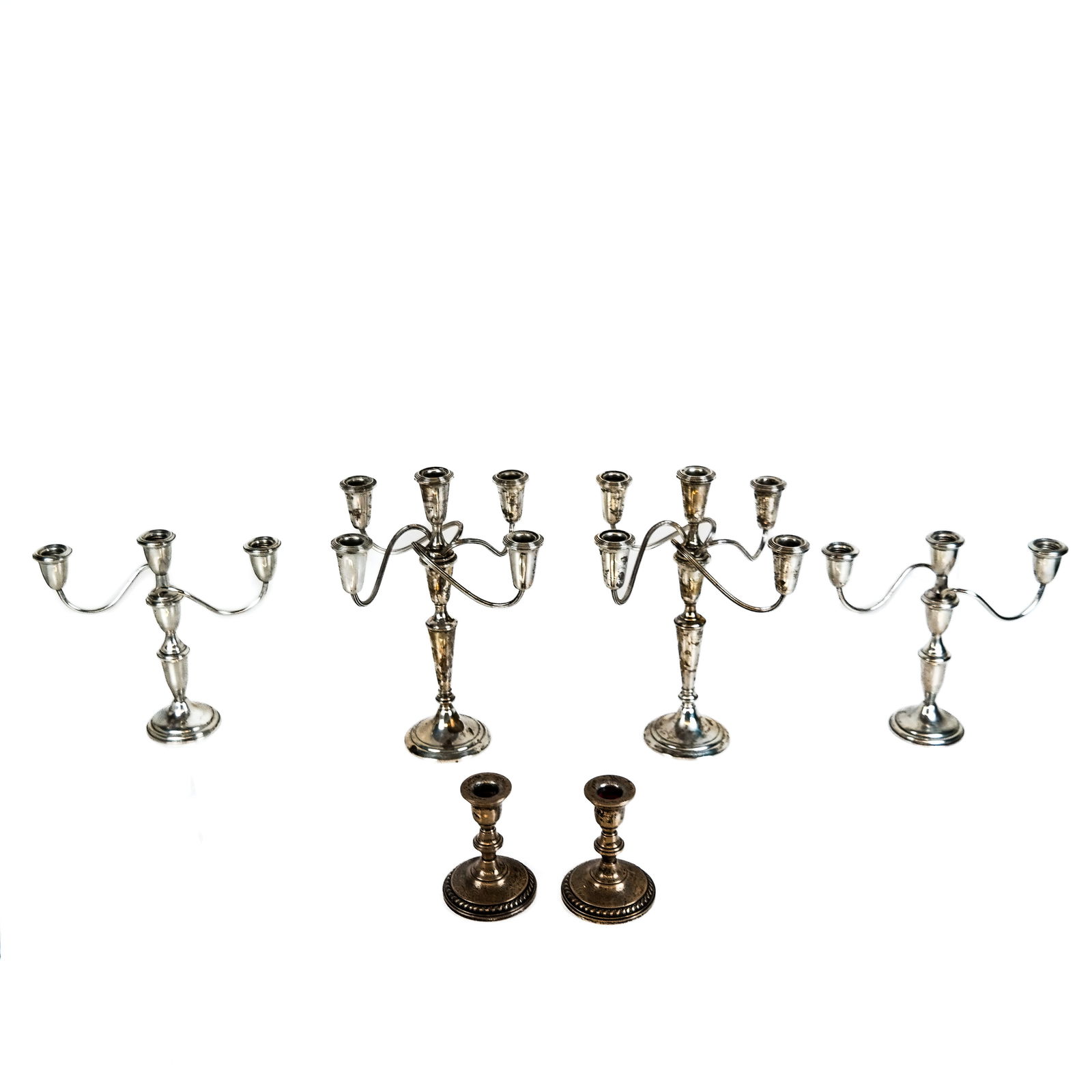 Three Pairs of Sterling Silver Candle Holders (1 of 19)