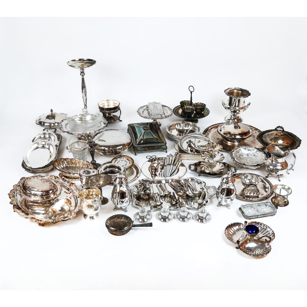 Large Group of Silver Plate Tableware (1 of 4)