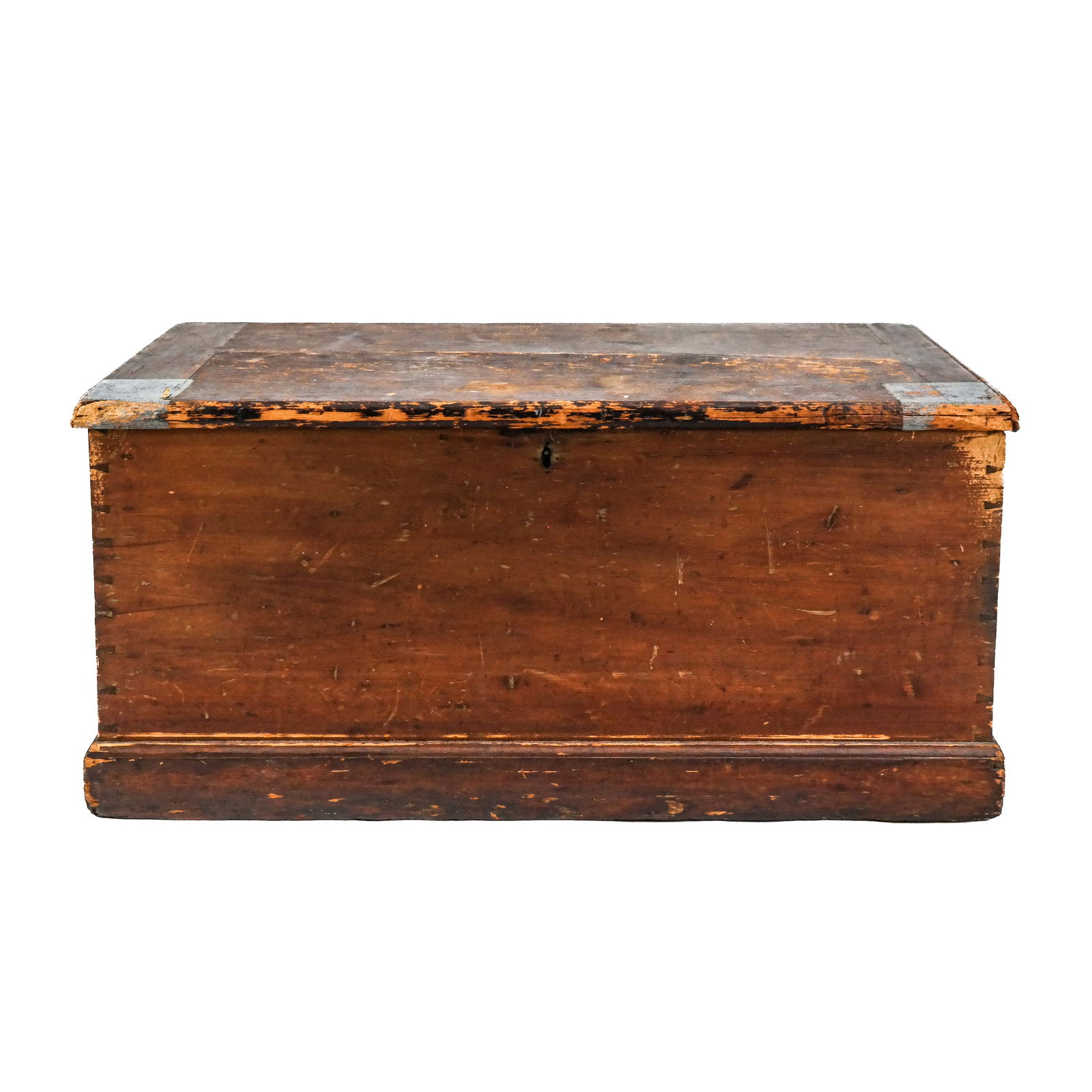 Antique American Pine Captains Trunk (1 of 13)