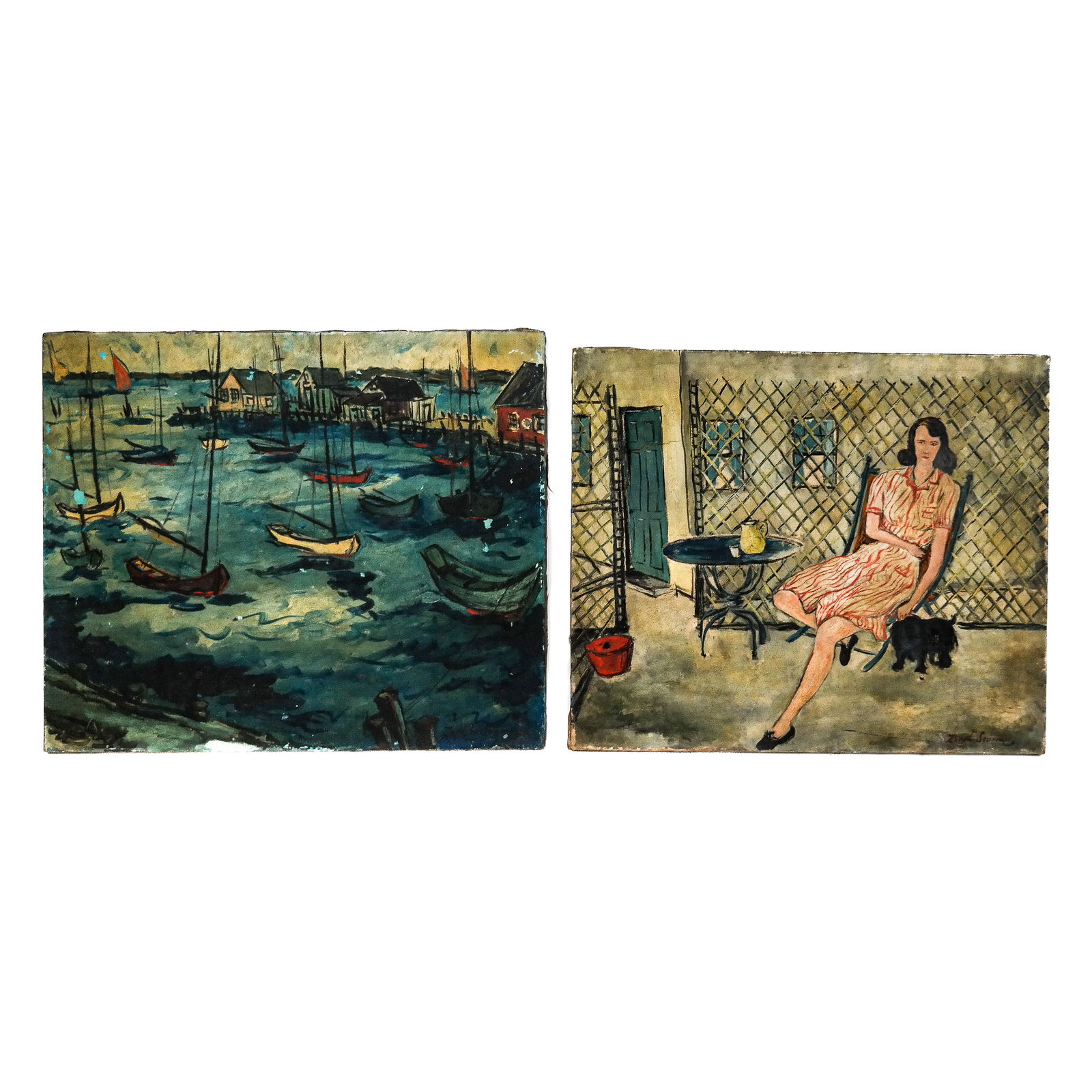 Zareh SOURIAN: Two Oil on Canvas Paintings (1 of 13)