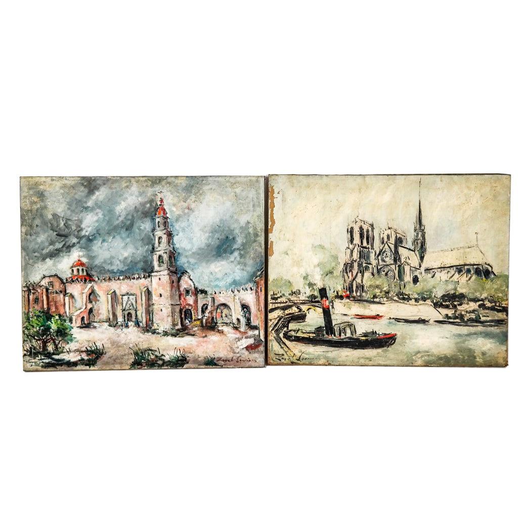 Zareh SOURIAN: Two Oil on Canvas Paintings (1 of 8)